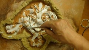 Гипсовая лепнина угловой декор. Лепнина в стиле барокко.