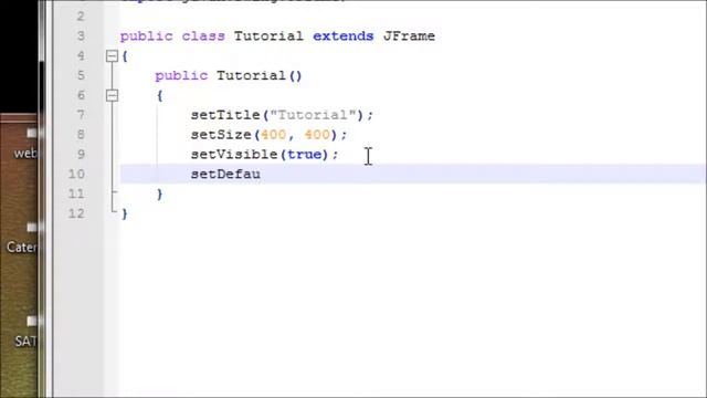 Java Tutorial 26 GUI Creating a Simple Window JFrame смотреть онлайн