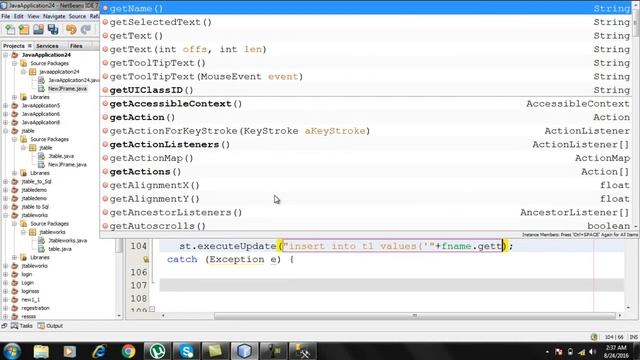 Java Jtable Insert Fatch. Using Sql Server 2008. смотреть онлайн