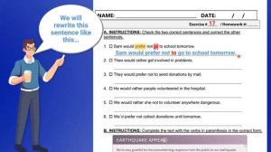 1P - Clases 13 - Would rather & Would prefer - Exercises 2 of 2