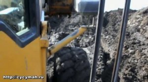 Акробатические этюды в карьере на автопогрузчике Komatsu WA-420. Колыма