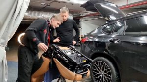 Установка креплений изофикс на переднее сиденье BMW X4 (G02, сиденье 30d sport)