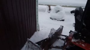 мтз - 132н чистим мокрый снег