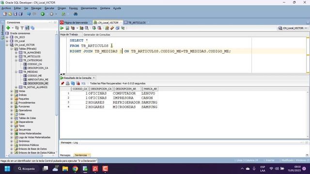 36 - Relaciones de datos SELECT RIGHT JOIN | Curso de Base de Datos Oracle Database смотреть онлайн