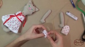 Как сшить игрушку кошку.| Урок 3 - как сшить одежду для игрушки. Платье для кошки. | Elma-toys