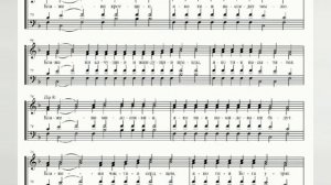 "Во Царствии Твоем", 3 антифон 1-го гласа, партия 1  сопрано.