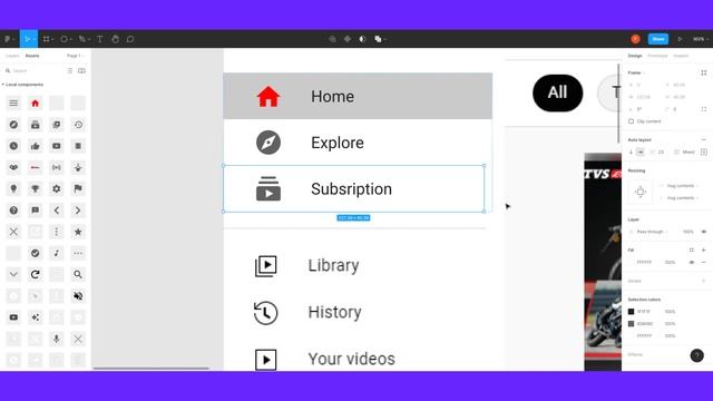 Make youtube user interface | youtube UI design | figma UI design tutorial