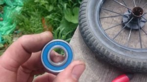 Ремонт колеса коляски 12 дюймов