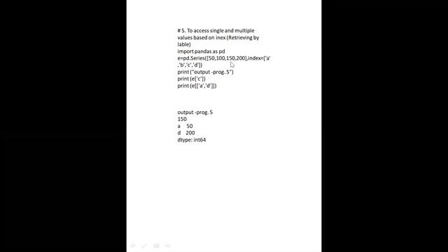 CLASS XII PYTHON PANDAS