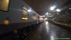 Прибытие чс4т с международными поездами ржд в Минск