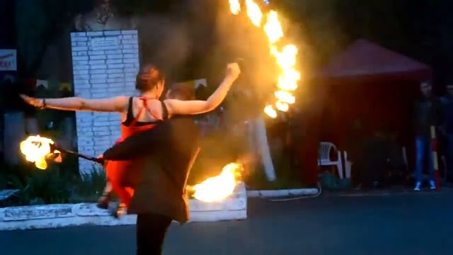 Открытие лета 2016 Алчевск Парк Победы Viṣṇu Kānti фаер танец