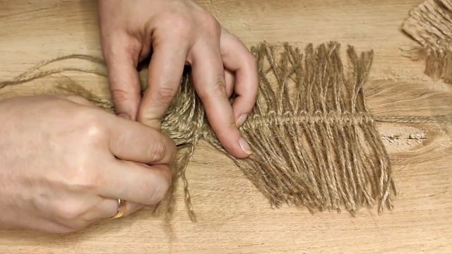 Панно из джута. Листья из джута. смотреть онлайн