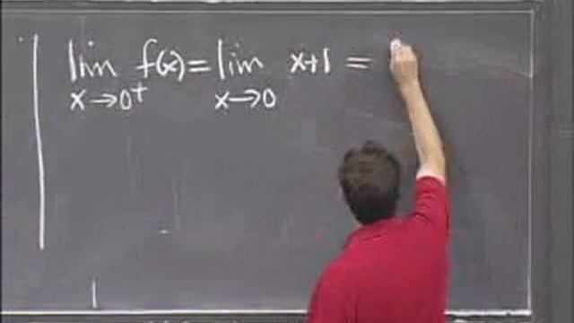 Lec 2, 18 01, Single Variable Calculus, Fall 2007, Limits, Example of Left and Right Hand Limits смотреть онлайн