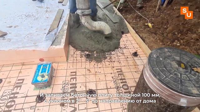 ЖЕЛЕЗОБЕТОННАЯ УТЕПЛЕННАЯ ОТМОСТКА ВОКРУГ ДОМА. ВЕРНОЕ РЕШЕНИЕ