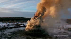 Tower of Babel burning Russian Maslenitsa / Никола Ленивец Масленица 2022