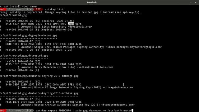 Fix Apt Linux Key Is Stored In Legacy Trusted.gpg Keyring See The DEPRECATION Section In Apt-key(8)