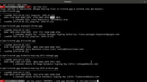Fix Apt Linux Key is stored in legacy trusted.gpg keyring see the DEPRECATION section in apt-key(8)