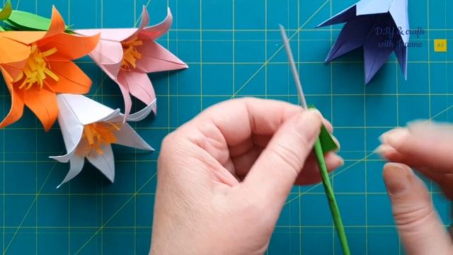 Легкие поделки для детей на 8 марта /Лилия/ Handmade Lily / Pop-up Card for Kids |