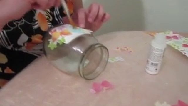 Декупаж для начинающих/декупаж на стекле/часть 2/Ольга Иванова