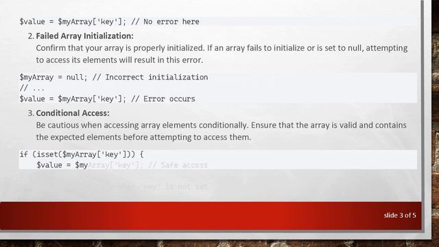 Understanding and Resolving "Trying to access array offset on value of type null" in PHP смотреть онлайн