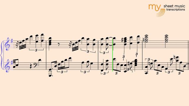 Feelings - Piano sheet music transcription смотреть онлайн