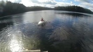 Озеро Глубокое. Байдарка из стретч пленки!