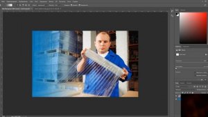 Обработка картинки в фотошоп, края с градиентом