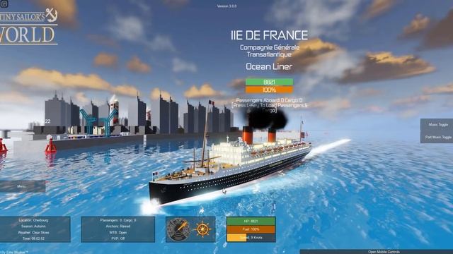 SS ÎLE DE FRANCE SINKS! | Tiny Sailors World | Roblox смотреть онлайн