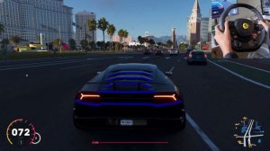 The Crew 2 - Lamborghini Huracan | Cruising around Las Vegas Strip - Thrustmaster T80 Gameplay