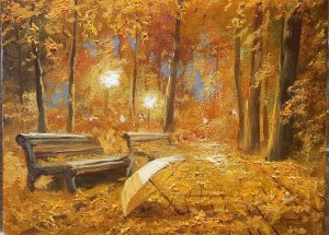 Осенний пейзаж. Уроки рисования. Живопись