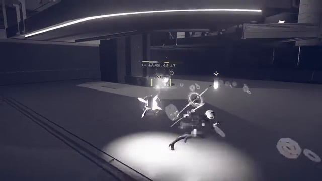 NieR:Automata Bunker fight Route C, Very Hard, no chips, solo, Level 48 смотреть онлайн