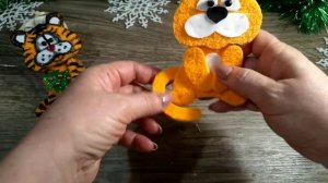 СИМВОЛ  ГОДА 2022 ТИГР  из фоамирана  СУВЕНИР Своими Руками  DIY a tiger