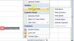 Format Cells options in MS Excel - Row Height, Column Width and Protect Sheet | Be A Computer Exper