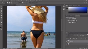 Убрать людей с фото в photoshop