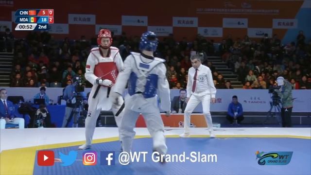 M-80kg | Aaron COOK（MDA ）VS Zhen WANG（CHN） | 2017-2018 Season WT Grand Slam Finals смотреть онлайн