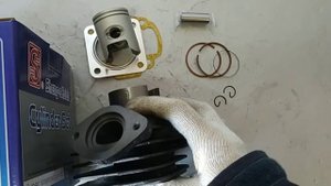 Цилиндро-поршневая группа ЦПГ хонда дио 34/35 honda dio GBL/GBLK 50cc SEE (50 кубов)