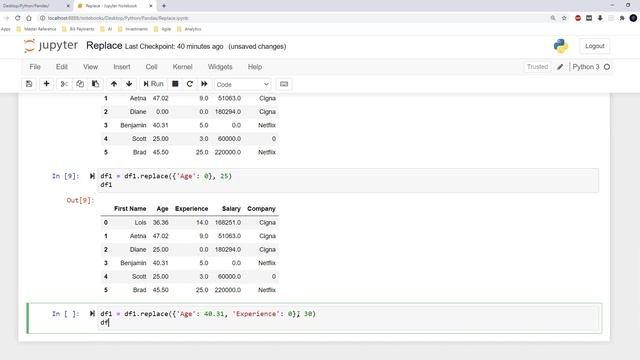 Python Pandas Tutorials || 5. Handling Missing Data with Replace Function || Pandas Basics