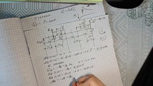 6 часть. Определение числовых значений эпюр Q и M.