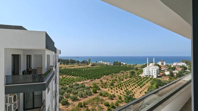 Квартира с видом на море на Северном Кипре  Большая площадь с тремя спальнями