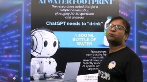 'Thirsty' AI: Training ChatGPT Drinks  Water to solve 30 - 50 questions