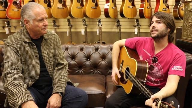 Robert Schwartzman playing a 1963 Martin D-28 at Norman's Rare Guitars