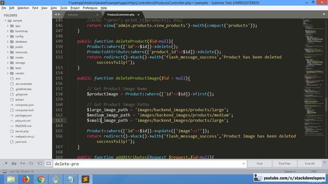 #29 Make E-commerce website in Laravel 5.6 | Delete Products Images from folders