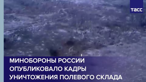 Минобороны России опубликовало кадры уничтожения полевого склада