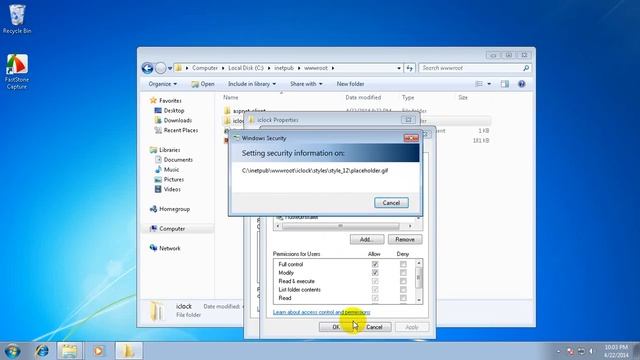 Configure Web App in Windows 7 IIS
