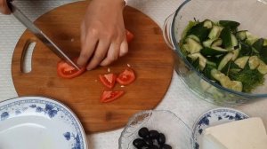 Салат "Греческий"! Заправка для греческого салата. Даамдуу жеңил салат "Греческий"?