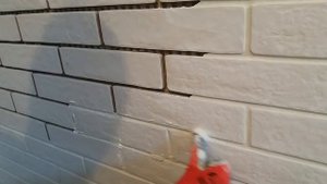 Затираем фугуем швы! Декоративный кирпич Плитка под кирпич Интерьер