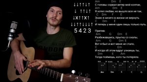 КиШ - Прыгну со скалы БЕЗ БАРРЭ разбор на гитаре, аккорды, cover Король и Шут