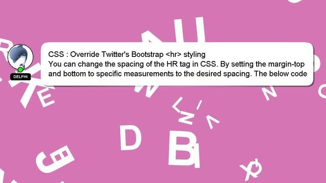 CSS : Override Twitter's Bootstrap hr styling смотреть онлайн