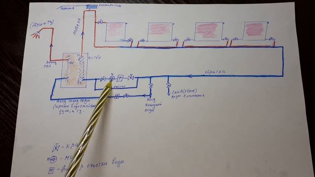 Моя рабочая схема отопления. смотреть онлайн