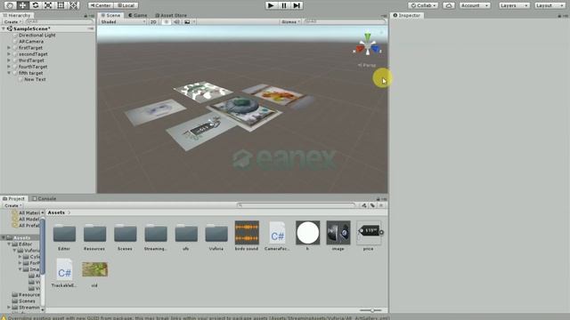 Augmented Reality : how to display text on an image target or marker using vuforia in unity 3d смотреть онлайн